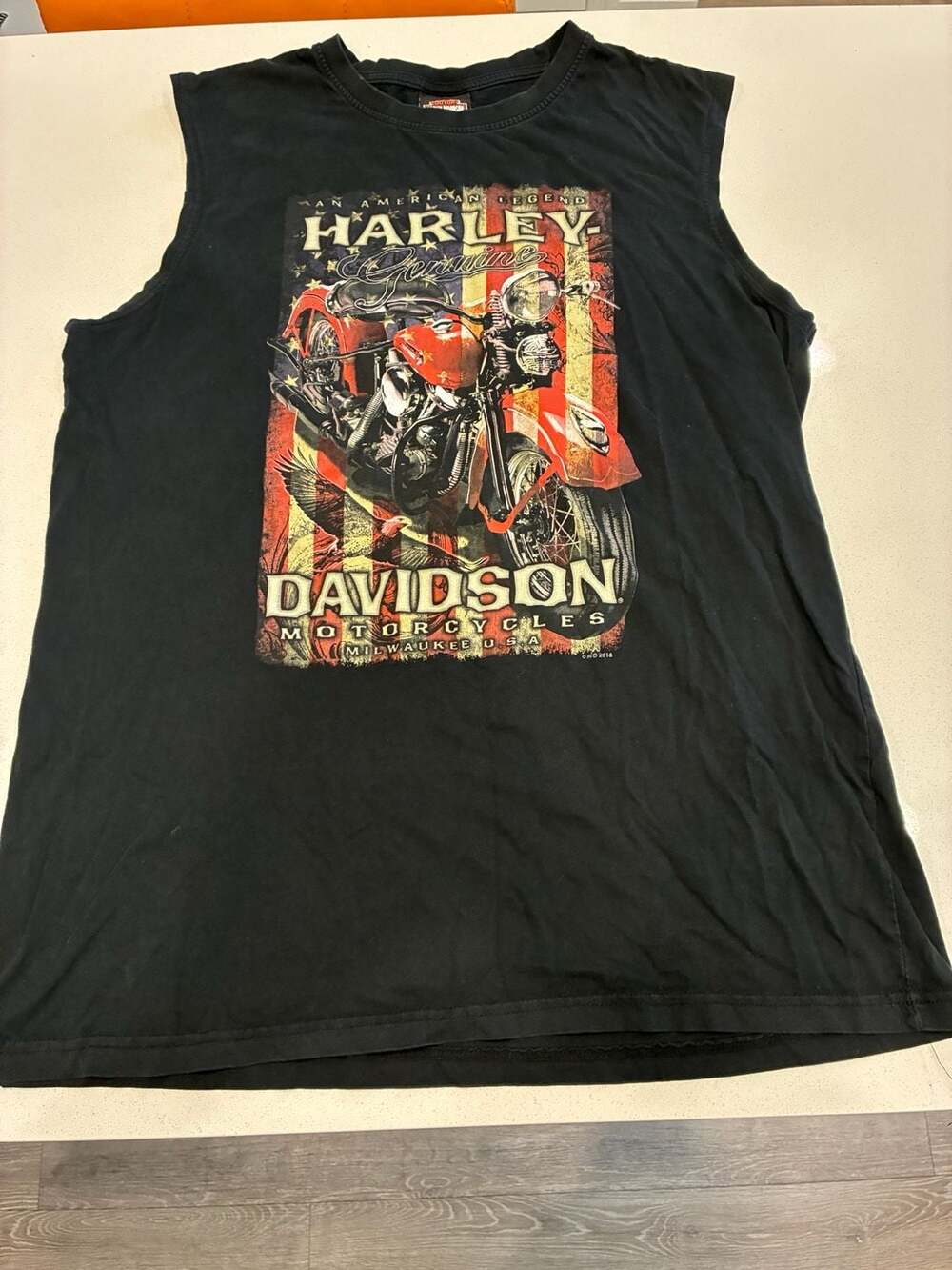 Harley-Davidson Orlando Florida American Legend Motorcycle Graphic Sleeveless Ta